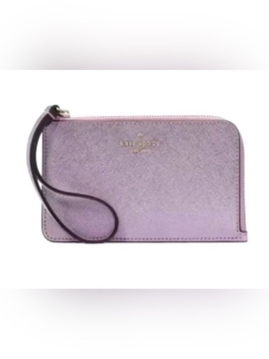 kate spade Handbags - kate spade Lucy Small Lzip Wristlet with Strap NWT “Quartz Pink” (lavender)